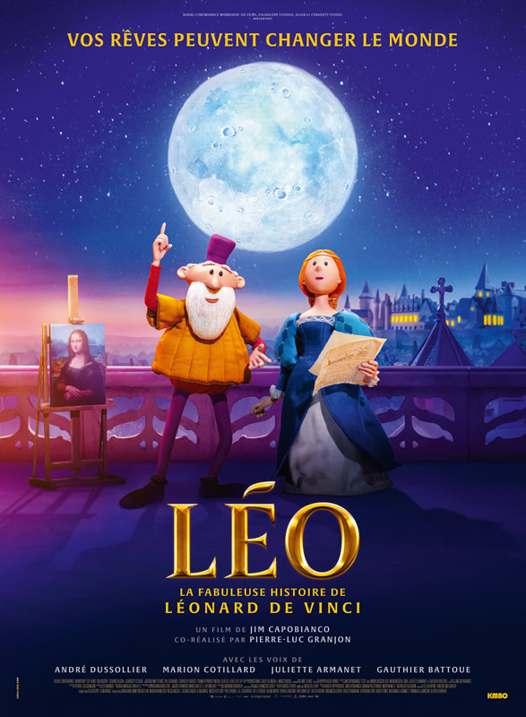affiche LÉO, LA FABULEUSE HISTOIRE DE LÉONARD DE VINCI Jim Capobianco & Pierre-Luc Granjon