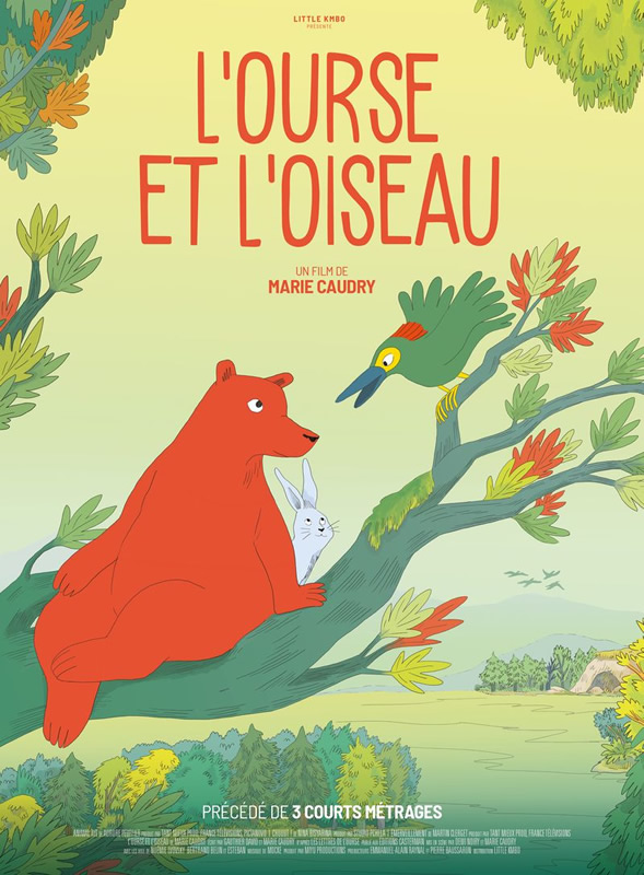 affiche L'OURSE ET L'OISEAU Marie Caudry, Aurore Peuffier, Nina Bisyarina, Martin Clerget