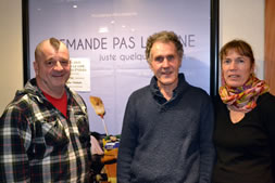Christophe Hamon, comédien, Robert Coudray, réalisateur et Isabelle Fauger, productrice©DR