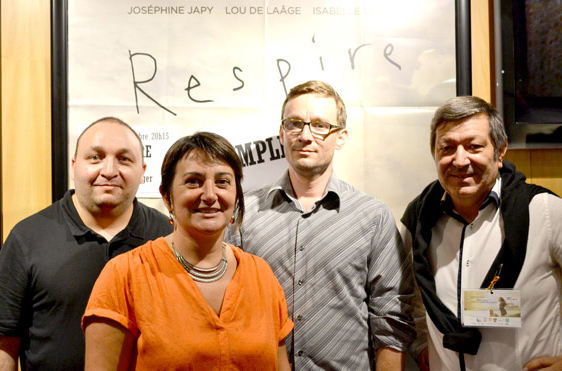 Olivier Laurendeau, ACVS 49, Claire Chené, Association Graine de Citoyen, Romain Pager, psychologue et Hervé Roth, S.O.S Amitié Région Angers / Antenne de Saumur.©DR