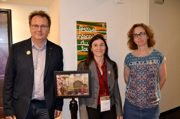 Philippe Duhamel, directeur du Festival International du tourisme, Sylvine Pickel, géographe, Université d'Angers pour l'Indonésie et Anne Loiseau, enseignante cinéma et audiovisuel, Lycée Renoir©DR
