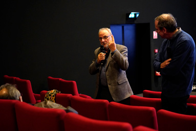 Louis Mathieu, président de l'Association Cinéma Parlant et Alain Jacobzone, historien et chercheur.©DR
