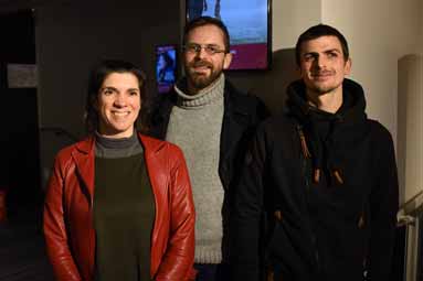 Camille Rousseau, responsable culturelle pour Angers Nantes Opéra, Simon Astié, réalisateur, plasticien et Andréas Lemaire, libraire à Myriagone.Cinéma.©DR