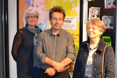 Claire Dima, de l'association France Alzheimer du Docteur Jean Barré, du Centre de Mémoire de Ressources et de Recherches du CHU d'Angers et Jacqueline Aubinière de l'association France Alzheimer.©DR