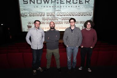l'équipe de M. Bobine : Cyril Rolland, auteur, Julien Pavageau, fondateur, Yoan Orszulik et Aurélien Noyer, auteurs©DR