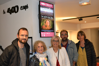 Emmanuel Roy, réalisateur, Héléna Collet, association des amiantés d'Anjou, Franck Trillot, comédien et Catherine Barat, Hygiéniste industrielle.©DR