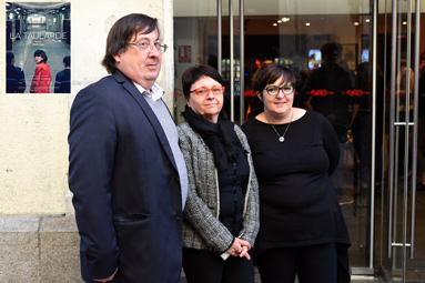 Eric Pierre, historien, Maître Oger-Ombredane, avocate pénaliste, Présidente de l'Association Judiciaire Angevine de Défense des Droits de l'Enfant (AJADDE) et Gaëlle Rochard, travailleur social, Association Aide Accueil.©DR