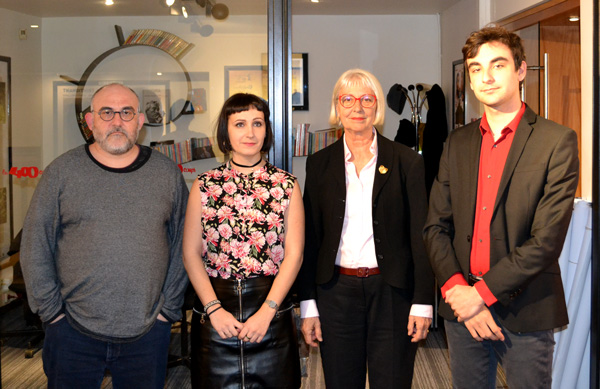 Rodolphe Viémont, réalisateur, Camille Landry, neuropsychologue à ORION 49 et Marie Loosfelt, membre de l'UNAFAM 19 ©DR