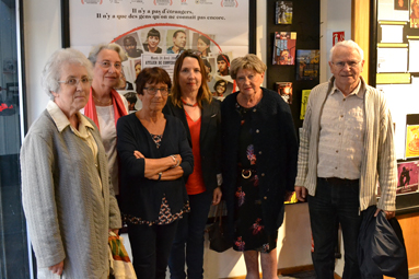 Juliette Hubin, vice-présidente APTIRA,
Nicole Ferrant, déléguée régionale GREF, Marie-Thé Rivière, secrétaire à Petite Ecole, Odile Metayer, présidente SEMER et Catherine Jamil, présidente LDH 49.©DR