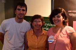 Mickaël Poiroux, Chantal Crézé et Lucie Demoulin membres du collectif Transition Citoyenne.©DR
