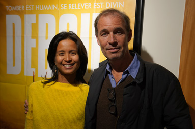 Rindra Dianor, professeur de Yoga à Angers, et Stéphane Haskell, réalisateur.©DR