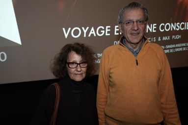 Solange Russo, membre de l'Odre de L'Inter-être et Thierry Maillet, président de l'Association Sangha Angevine les Trois Rivières.©DR