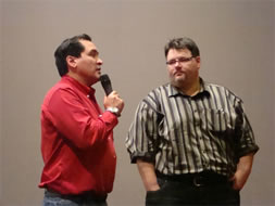 Pita Aatami, Chef des Inuit du Nunavil et Maitre Jean-François Arteau, son adjoint et traducteur ©DR